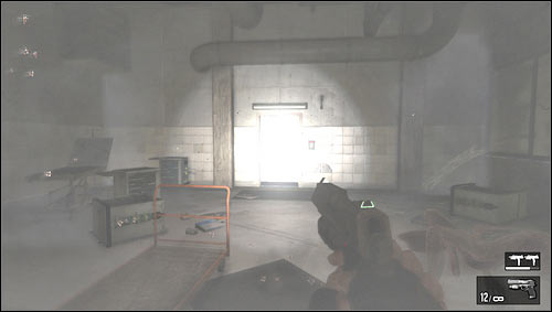 When you destroy the gun leave the room and go towards the door with blinding light and a beast coming out [1] - Level 08: Ward - Walkthrough - F.3.A.R. - Game Guide and Walkthrough