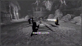Go to the next room in which you will be attacked by Blue Shadows - Story quest - The Snowglobe - Story quest - Fable II: See the Future - Game Guide and Walkthrough