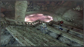 Follow the survivor and you will reach a cave [1], at the end of which you should see a strange pink barrier [2] - Aurora - p. 1 - Walkthrough - Fable III - Game Guide and Walkthrough