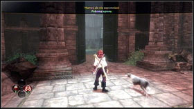 Once the mist blocking the entrance disappears, follow the ghost to the next square with light circles moving on the ground [1] - Mourningwood - p. 2 - Side Missions - Fable III - Game Guide and Walkthrough