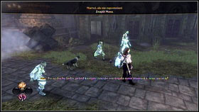 Follow the ghost and you will reach a stone monument [1], where a long fight with more waves of Hollow Men will begin [2] - Mourningwood - p. 2 - Side Missions - Fable III - Game Guide and Walkthrough