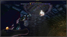 The Gnome is hanging below the ceiling, where a small ray of light is falling into the sewers [1] [2] - Bowerstone Industrials - Gnomes - Fable III - Game Guide and Walkthrough