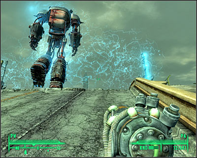 Continue moving close to the robot until you've reached the second force field - Main quests 13: Take it back! - Main quests - Fallout 3 - Game Guide and Walkthrough