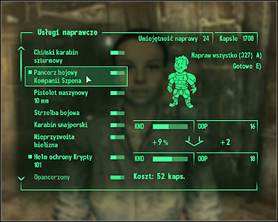 Friendly merchants can repair your equipment... for a price. - Storing equipment and doing repairs - Equipment - Fallout 3 - Game Guide and Walkthrough