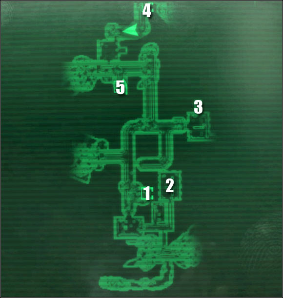 Map legend: 1 - entrance to the sewers - Main quests - QUEST 2: Shock Value - part 1 - Main quests - Fallout 3: Broken Steel - Game Guide and Walkthrough