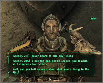 [#33] - Final decisions - Siding with Ashur - Final decisions - Fallout 3: The Pitt - Game Guide and Walkthrough
