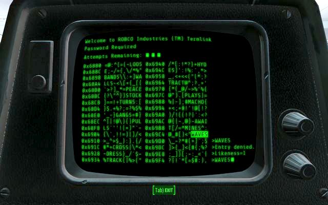 Terminal hacking window - Hacking - Fallout 4 - Game Guide and Walkthrough