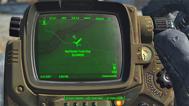 Location where you find the companion: Dogmeat can be found in the Red Rocket Truck Stop location which is shown on the picture above - List of companions - Companions - Fallout 4 - Game Guide and Walkthrough