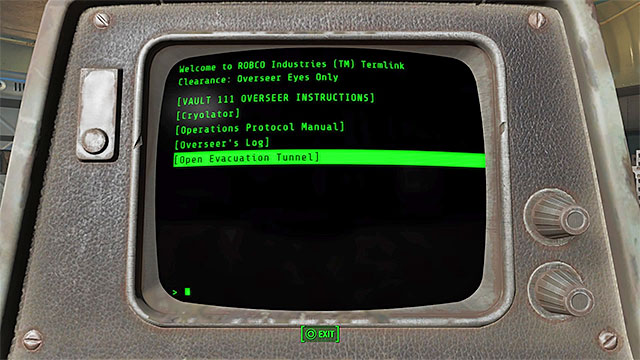 Open the door using the computer terminal - Out of Time - Main story - Fallout 4 - Game Guide and Walkthrough