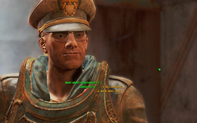 If you have many Charisma points, you can decide what Jake should do - Out of the Fire - Finch Farm - Fallout 4 - Game Guide and Walkthrough