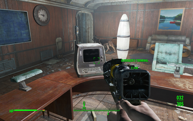 The overseers computer - the main objective of the quest. It will also open the door to the warehouse - Vault 75 - Malden Middle School - Fallout 4 - Game Guide and Walkthrough