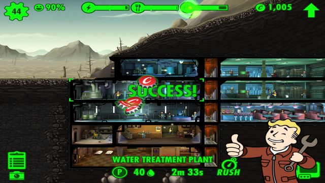 Successful acceleration of your work is awarded with several profits - The basics - interface and icons - Fallout Shelter - Game Guide and Walkthrough
