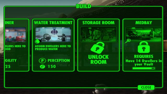 Subsequent rooms get unlocked when you reach a certain level of population. - Rooms - Fallout Shelter - Game Guide and Walkthrough