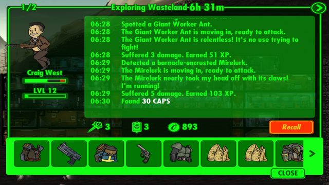 You can check the status of the exploration at any time. - Exploration - Exploration, weapons and outfits - Fallout Shelter - Game Guide and Walkthrough