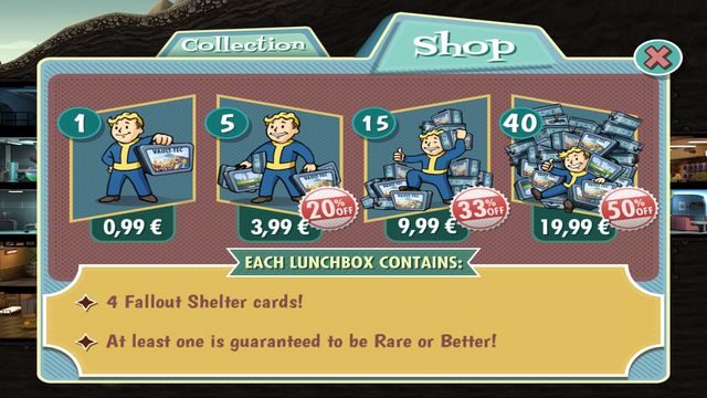 Lunchboxes can also be bought in the shop menu - Lunchboxes - Objectives - Fallout Shelter - Game Guide and Walkthrough