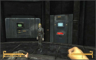 When you reach the bunker you will meet a Brotherhood Paladin - The House Always Wins, V - Mr. House - Fallout: New Vegas - Game Guide and Walkthrough
