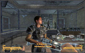 Take up position on the other side of the door and wait till Simon gives you some stuff #1 - youll get the Van Graff Combat Armor and guns - Birds of a Feather - Side quests - Fallout: New Vegas - Game Guide and Walkthrough