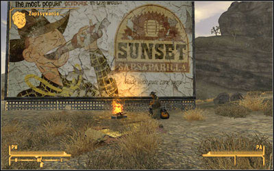 Youll meet him on the road to [El Dorado gas Station] ] (MsE:14), just next to a huge Billboard - Talent Pool - Side quests - Fallout: New Vegas - Game Guide and Walkthrough