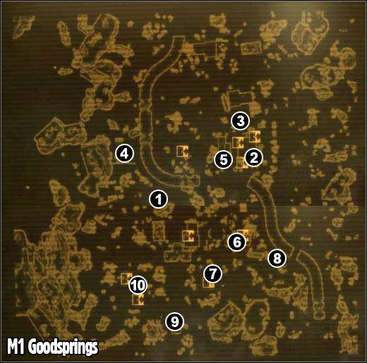 1 - M1 - Goodsprings - Maps - Fallout: New Vegas - Game Guide and Walkthrough