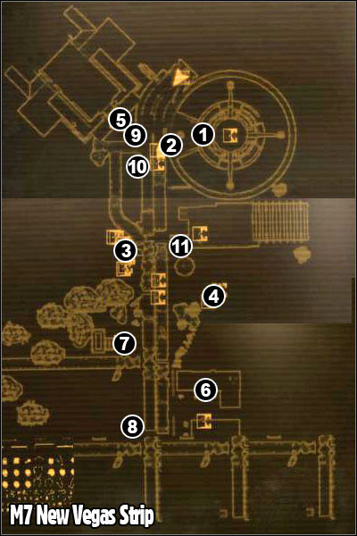 1 - M7 - New Vegas Strip - p. 1 - Maps - Fallout: New Vegas - Game Guide and Walkthrough