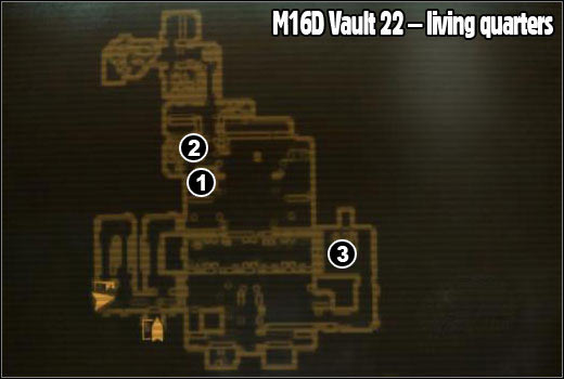1 - M16 - Vault 22 - Maps - Fallout: New Vegas - Game Guide and Walkthrough