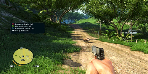 After you open the map, move your pointer over to the symbol of a boar on your map and set a landmark in this area - Harvest The Jungle - Main missions - Far Cry 3 - Game Guide and Walkthrough
