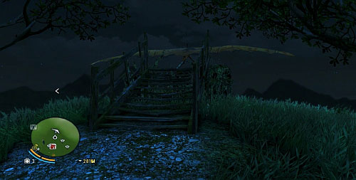 The path leading up to doctor Earnhardt's, can be found around the map coordinates X318, Y760 (use the 