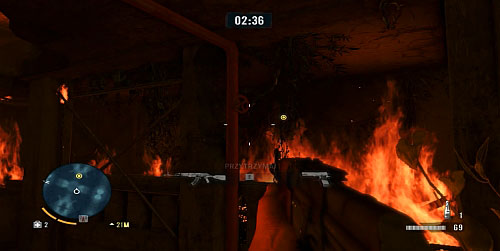 As you proceed, fire a shot at the pipe, shown in the screenshot, in order to proceed - Island Port Hotel - Main missions - Far Cry 3 - Game Guide and Walkthrough