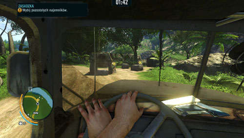 Drive out of the village, and towards the marker (turn left on the crossroads with the blockade) - Ambush - Main missions - Far Cry 3 - Game Guide and Walkthrough