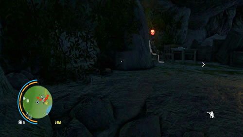 Get over to the left side of the cave, to end up behind the enemy on the chair (the screenshot) - Doppelganger - Main missions - Far Cry 3 - Game Guide and Walkthrough