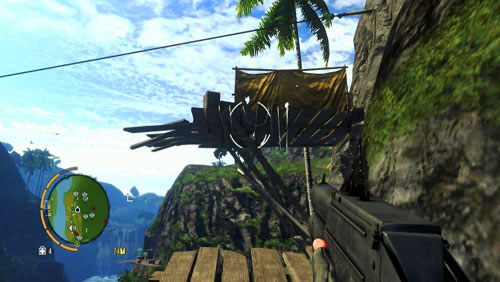 Walk toward the direction away from the bridge where, at the end of the wooden catwalk, you will find an entrance that will take you higher, on the left (right next to the cave entrance) - Deepthroat - Main missions - Far Cry 3 - Game Guide and Walkthrough