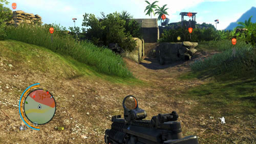 The entire camp is an exclusion zone so, in spite of wearing enemy uniform, you will be attacked once you enter - Paint It Black - Main missions - Far Cry 3 - Game Guide and Walkthrough