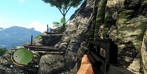 On your left, there is a zip line, that you need to take to get across - The Northern Island - North-western part - Cult Objects - Far Cry 3 - Game Guide and Walkthrough