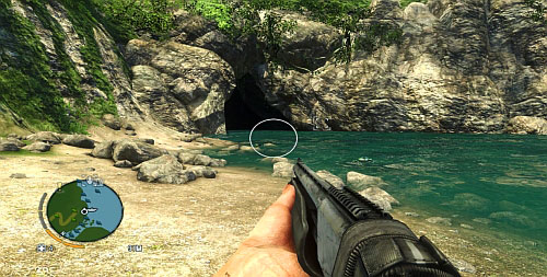 Swim into the cave marked with the red circle (the above screenshots) - The Northern Island - Northern part - Cult Objects - Far Cry 3 - Game Guide and Walkthrough