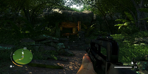 Reach the area marked with the red circle, in the above screenshot, in order to find temple entrance - The Northern Island - North-eastern part - Cult Objects - Far Cry 3 - Game Guide and Walkthrough