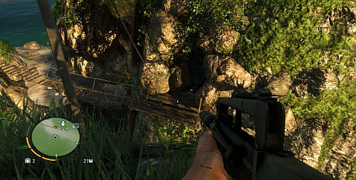 You will end up in front of the zip line stretched over to the cave entrance - The Northern Island - South-western part - Cult Objects - Far Cry 3 - Game Guide and Walkthrough