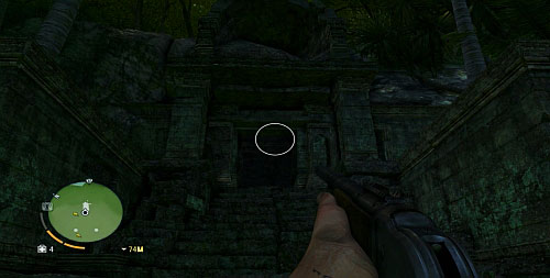 Enter the temple through the entrance shown in the screenshot, near the area marked with the number three on the map - The Northern Island - Southern part - Cult Objects - Far Cry 3 - Game Guide and Walkthrough