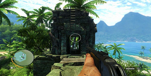 While on the top, smash the wall that blocks off further passageway and go towards the tower to the left - The Northern Island - Southern part - Cult Objects - Far Cry 3 - Game Guide and Walkthrough