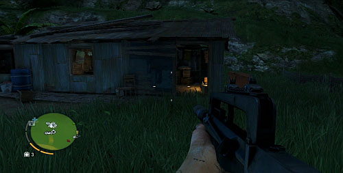 In the area marked as number three, there is a house shown in the screenshot - The Northern Island - South-eastern part - Cult Objects - Far Cry 3 - Game Guide and Walkthrough