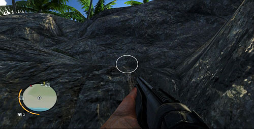At the end of the ledge, sprint and jump over to the right side (shown in the screenshot) - The Northern Island - South-eastern part - Cult Objects - Far Cry 3 - Game Guide and Walkthrough