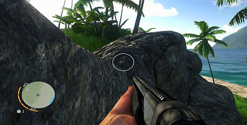 Jump to the left onto the hill's peak - The Northern Island - South-eastern part - Cult Objects - Far Cry 3 - Game Guide and Walkthrough