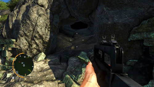Climb higher and turn left to notice a cave entrance to the right - The Southern Island - North-western part - Cult Objects - Far Cry 3 - Game Guide and Walkthrough