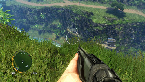 Reach the area marked with the red circle, to reach a cliff, from which you can see the entrance of the cave shown in the screenshot - The Southern Island - North-eastern part - Cult Objects - Far Cry 3 - Game Guide and Walkthrough