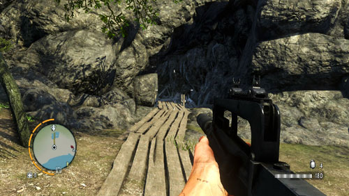 Reach the area marked with the red circle, to face a cave entrance - The Southern Island - South-western part - Cult Objects - Far Cry 3 - Game Guide and Walkthrough