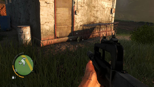 The statuette is on the left side of the building, next to the cage shown in the screenshot - The Southern Island - South-western part - Cult Objects - Far Cry 3 - Game Guide and Walkthrough