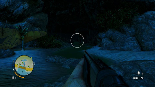 Go down to the beach in the place marked with the circle, to face a cave entrance - The Northern Island - North-eastern part - Letters of the Lost - Far Cry 3 - Game Guide and Walkthrough