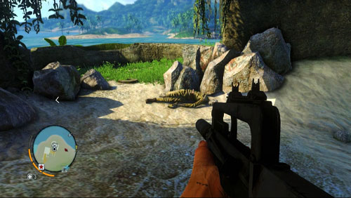 Go over to its right side, in relation to the previous screenshot, to find the corpse and the letter - The Northern Island - South-eastern part - Letters of the Lost - Far Cry 3 - Game Guide and Walkthrough