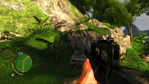 Climb the elevation in the area marked with the red circle - The Northern Island - Southern part - Letters of the Lost - Far Cry 3 - Game Guide and Walkthrough