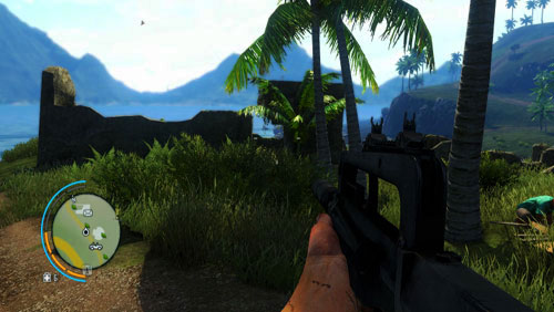 In the area marked as number two, you will find remains of a bunker shown in the screenshot - The Southern Island - North-western part - Letters of the Lost - Far Cry 3 - Game Guide and Walkthrough