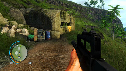 Go down into the bunker shown in the screenshot, which you will find in the area marked as number one - The Southern Island - North-eastern part - Letters of the Lost - Far Cry 3 - Game Guide and Walkthrough